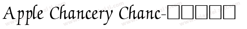 Apple Chancery Chanc字体转换